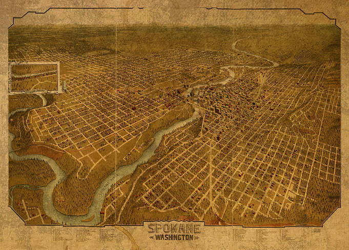 Spokane City Map 1905
