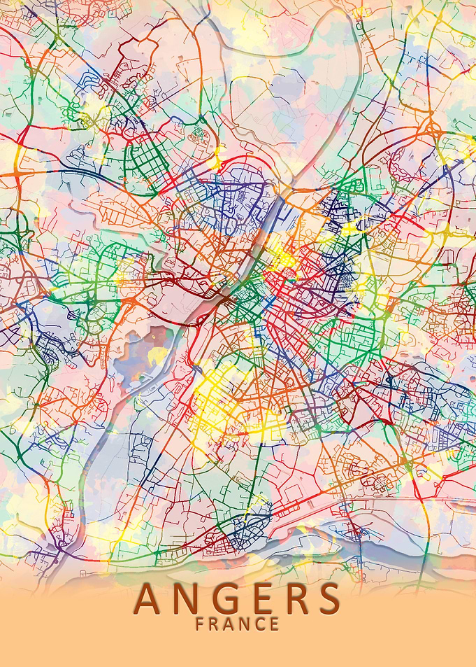 Angers France City Map