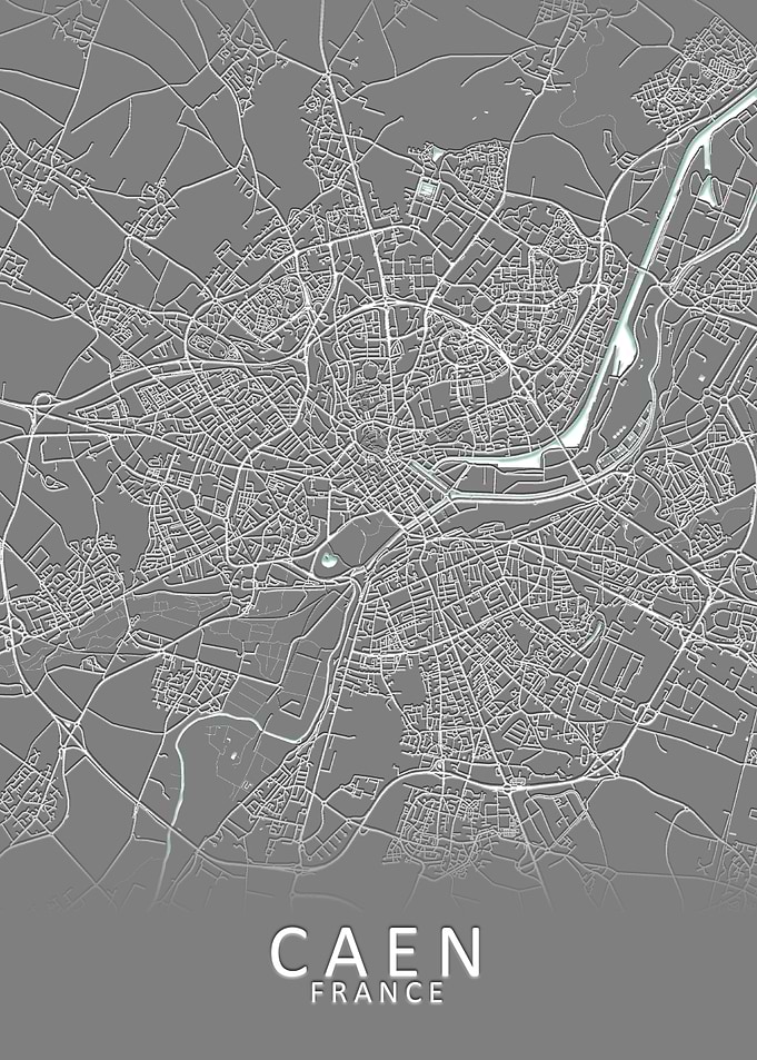 Caen France City Map