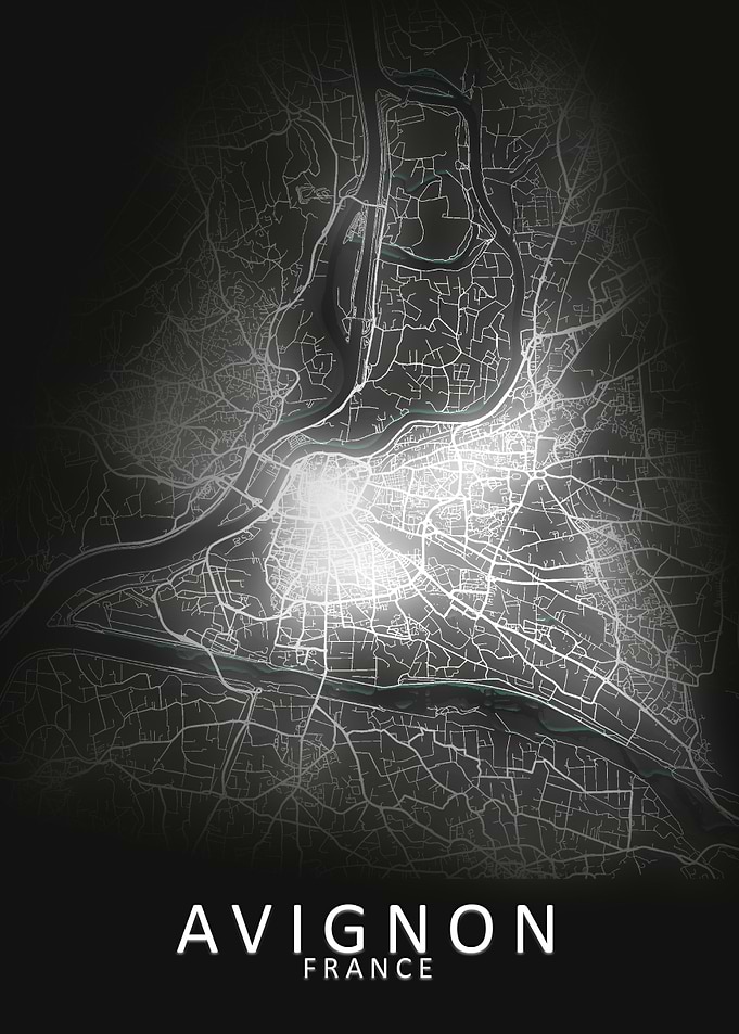 Avignon France City Map
