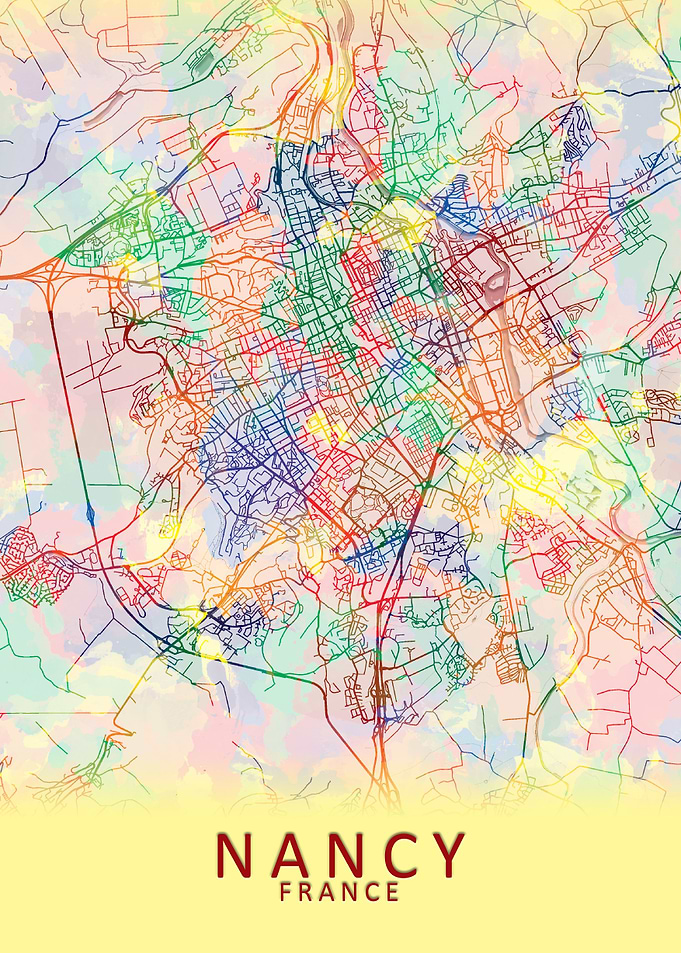 Nancy France City Map