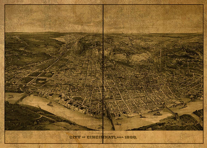 Cincinnati Ohio Map 1900