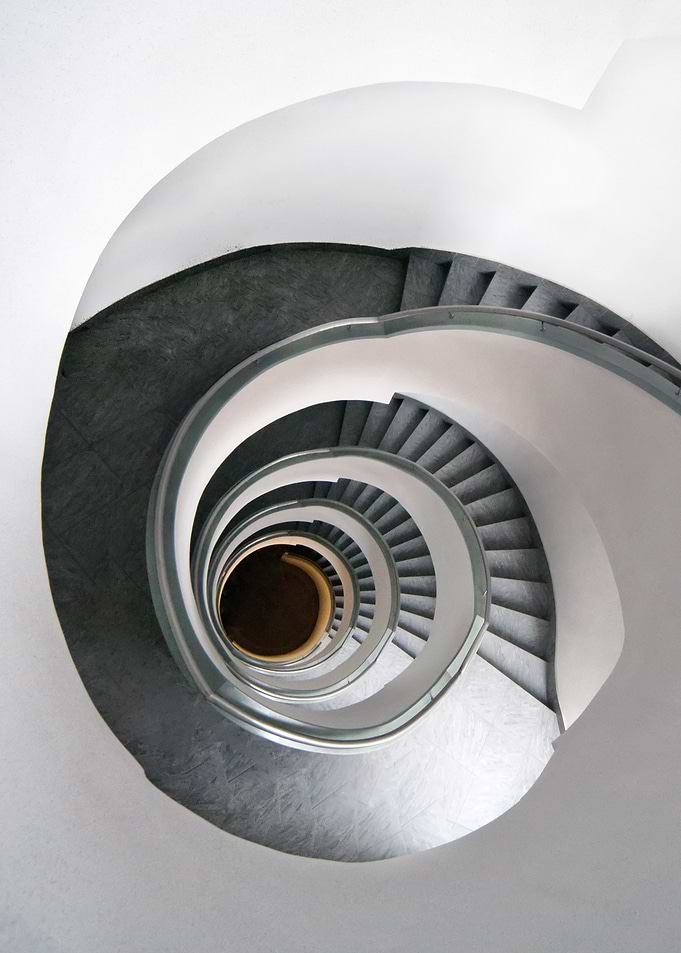 Elegant spiral staircase