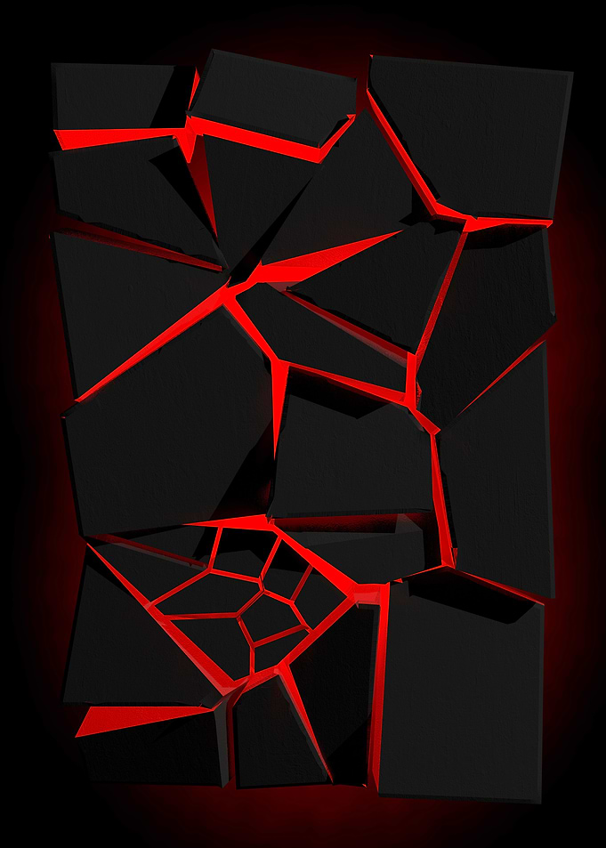 Voronoi block red