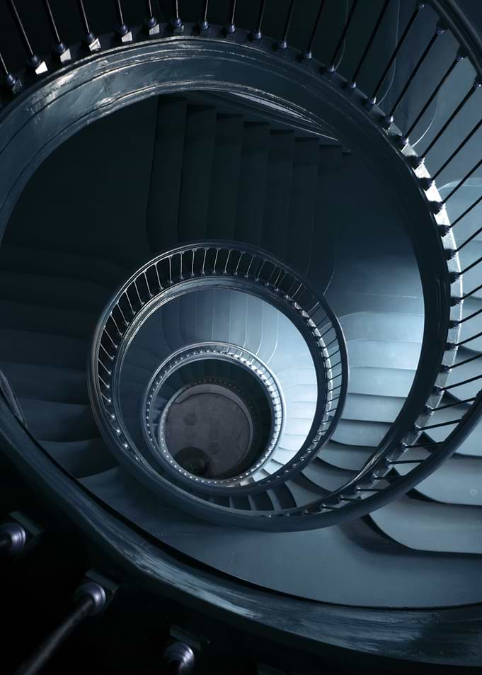Spiral Blue Stairway