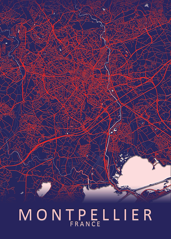 Montpellier France Map