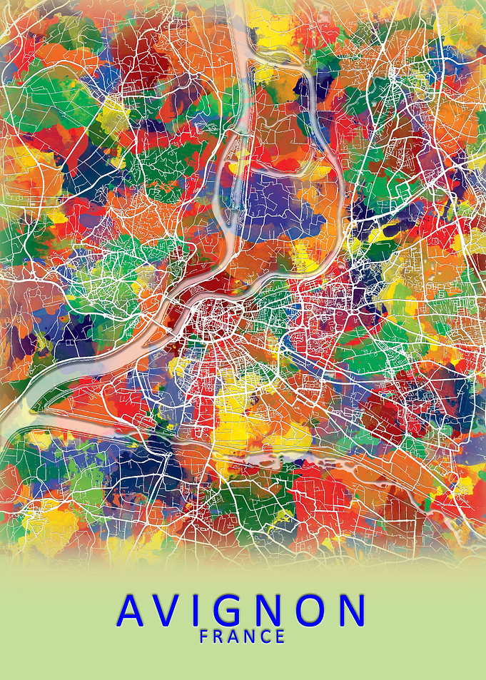 Avignon France City Map