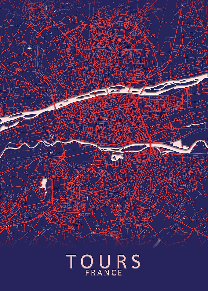 Tours France City Map