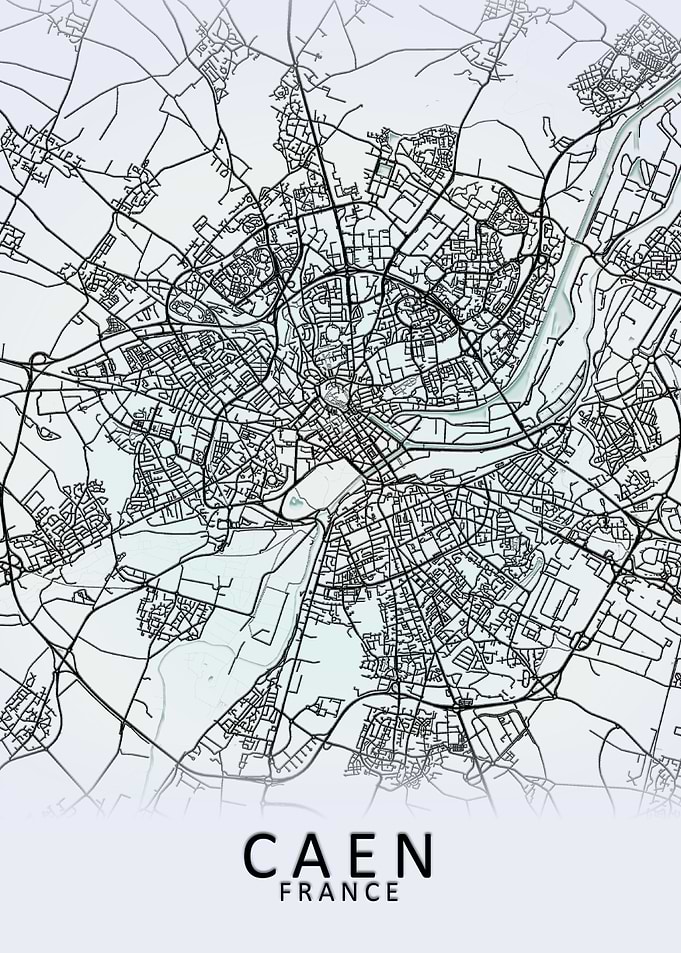 Caen France City Map