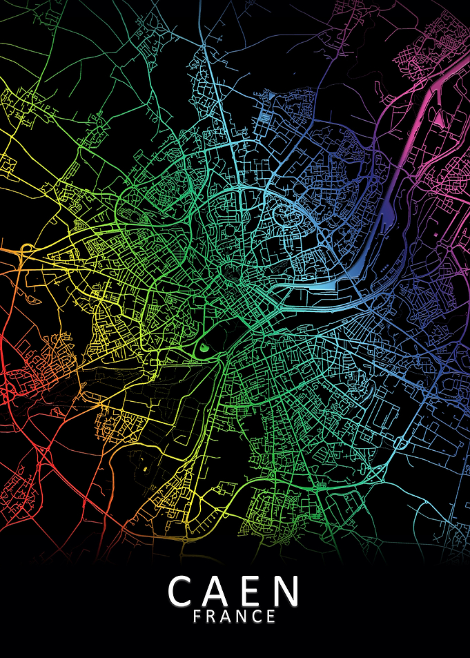 Caen France City Map