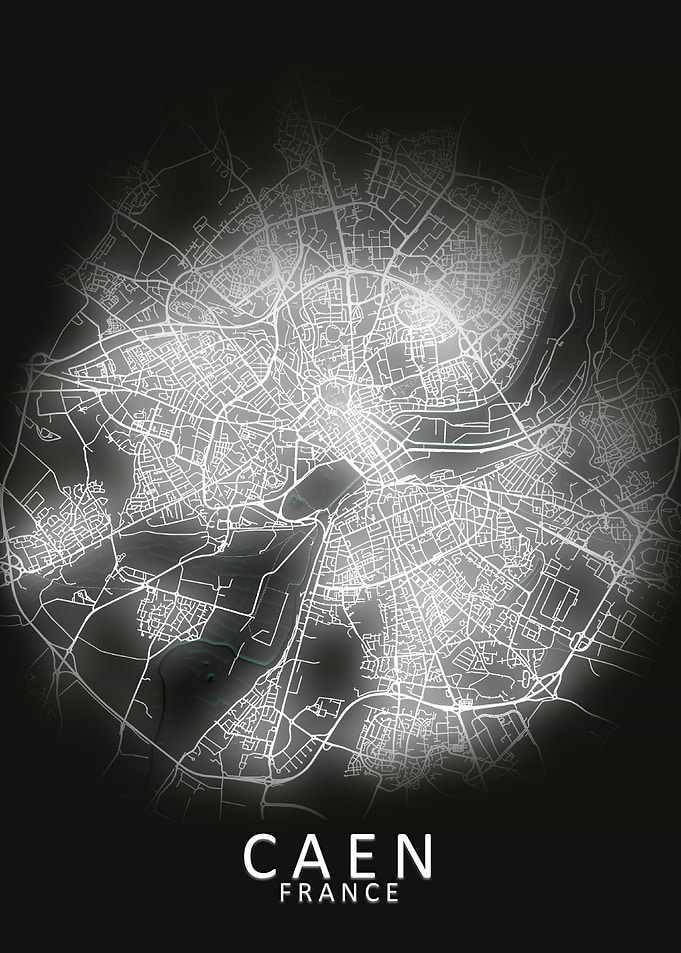 Caen France City Map