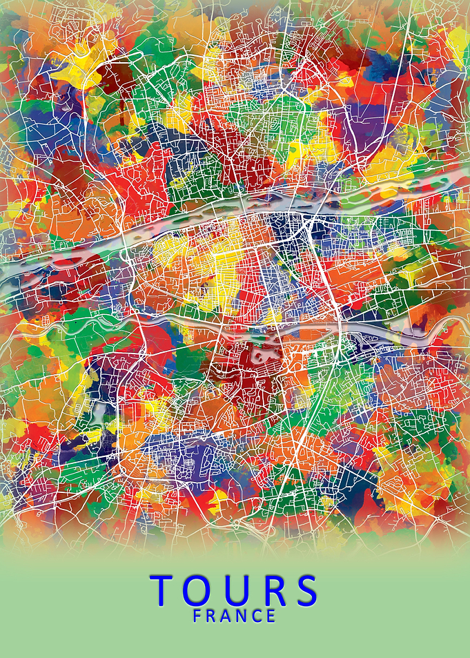 Tours France City Map