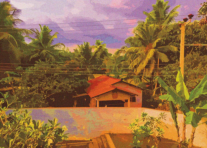 View from balcony in Galle