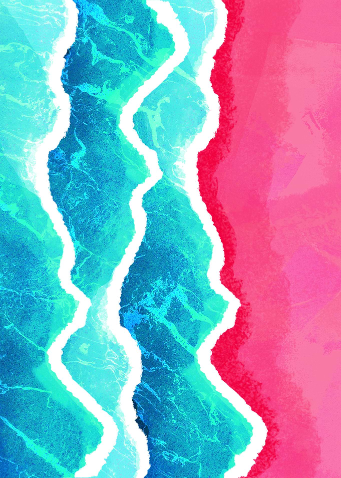 As the waves move in