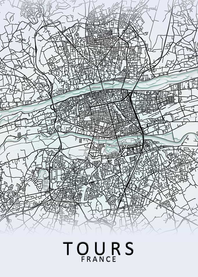Tours France City Map