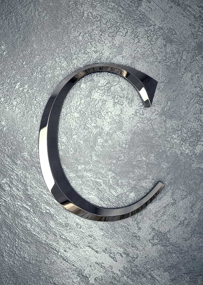 Letter Roman Numbers C 100