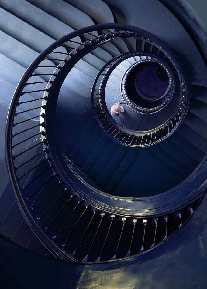Pretty blue staircase