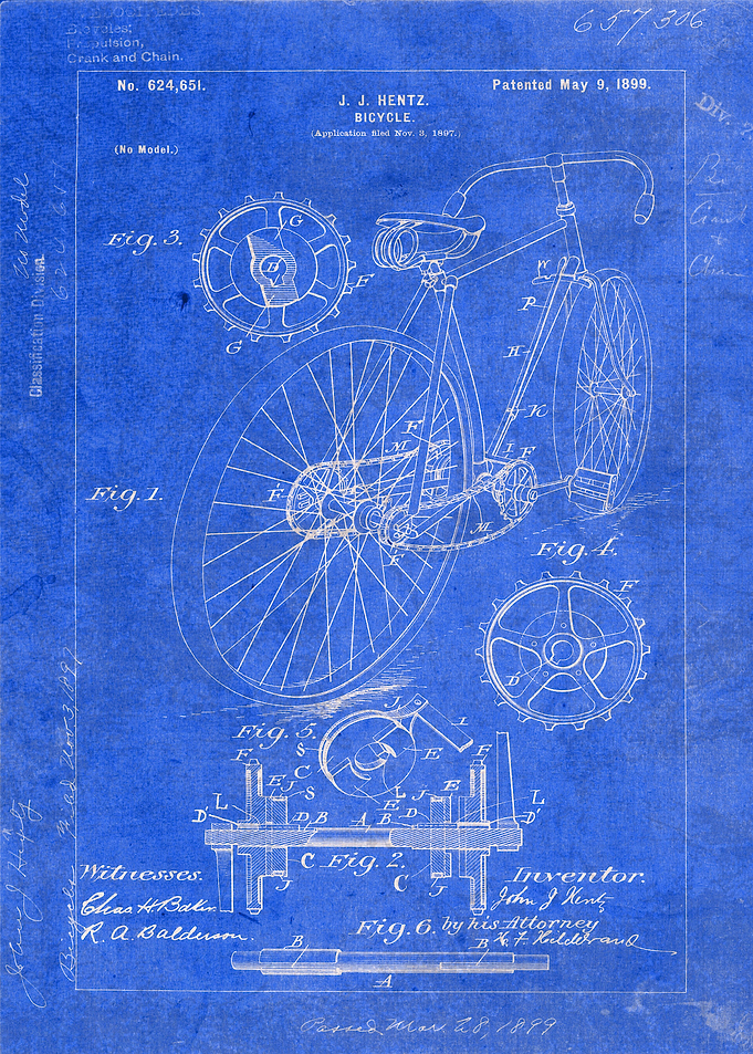 Vintage Bicycle Patent