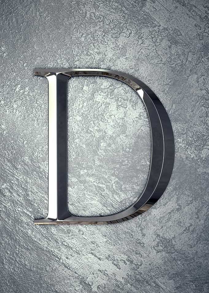 Letter Roman Numbers D 500