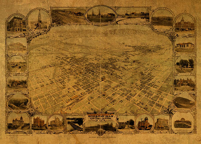 Bakersfield City Map 1901