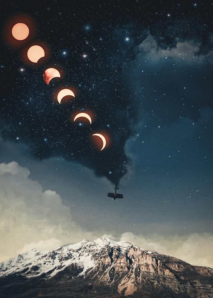 Airplane Moons Smoke