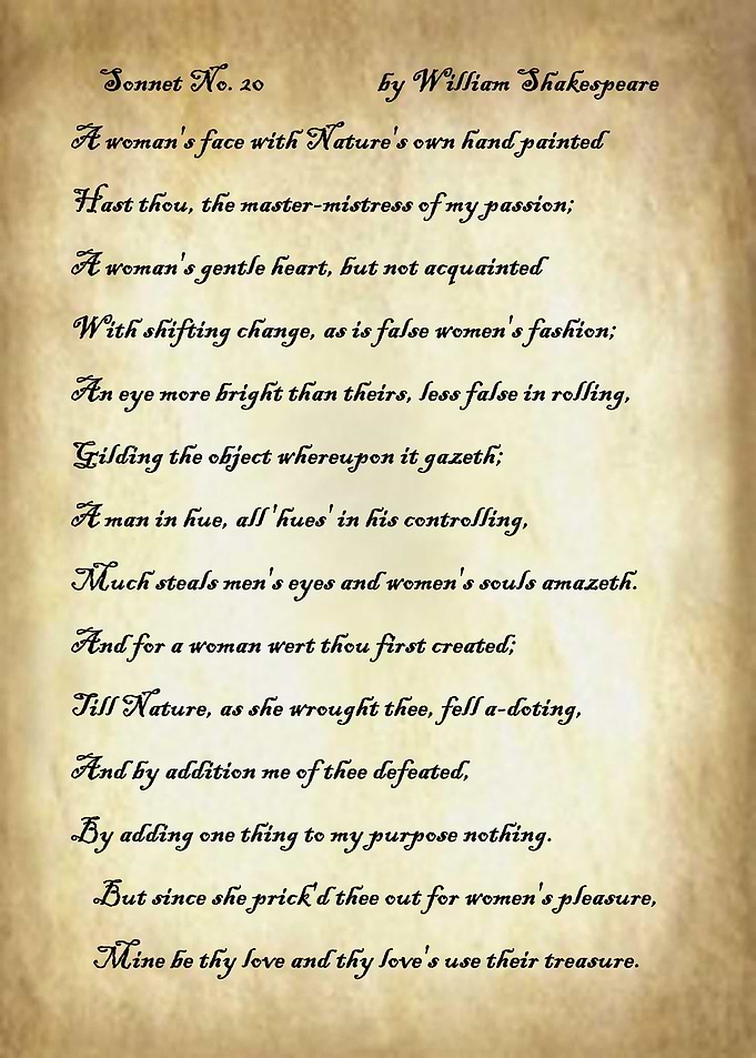 Sonnet 20 by Shakespeare