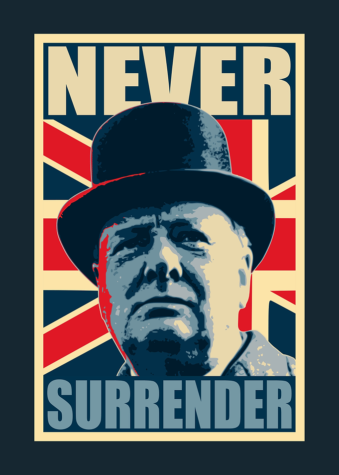 Churchill Never Surrender