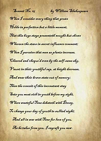 Sonnet 15 by Shakespeare