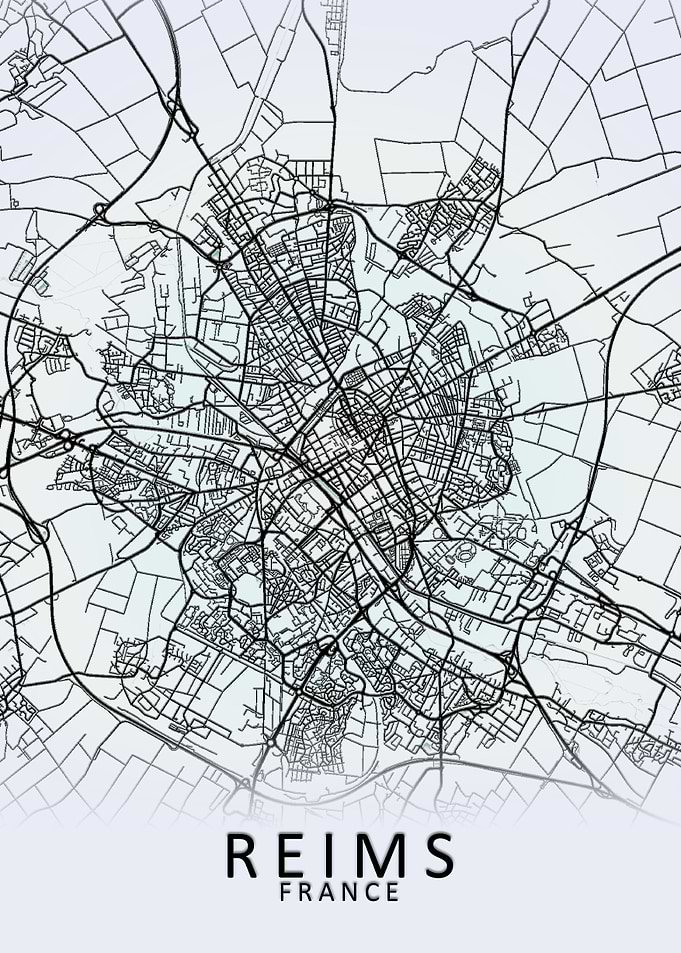 Reims France City Map
