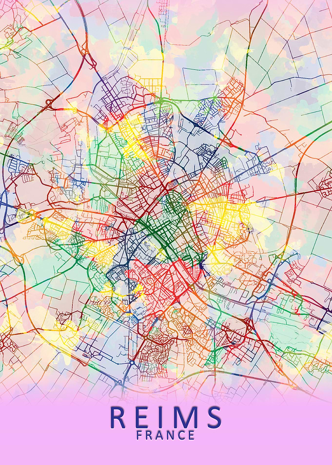 Reims France City Map