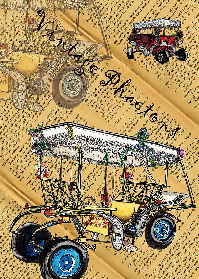 Vintage poster of phaetons