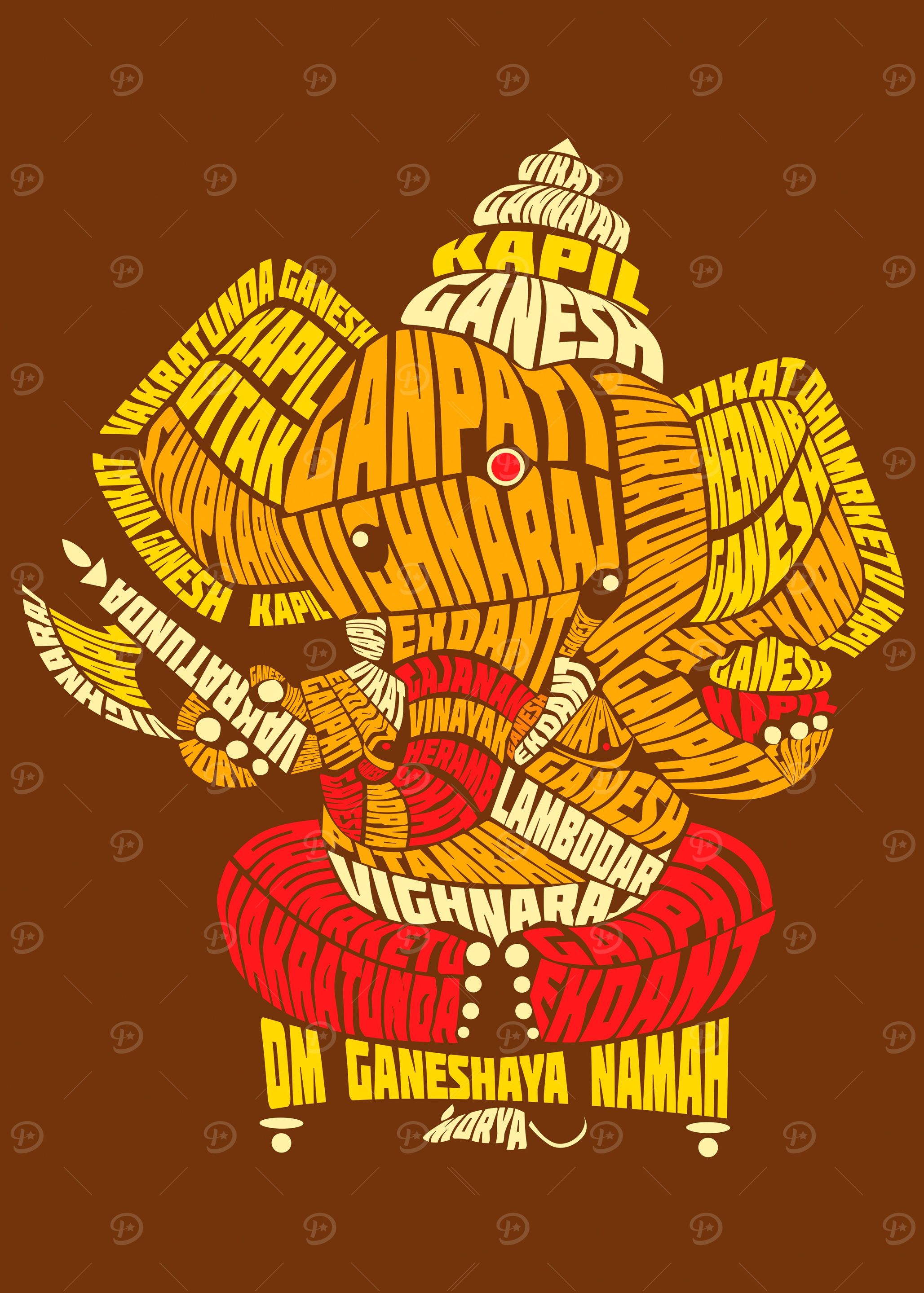 Ganpati Typography