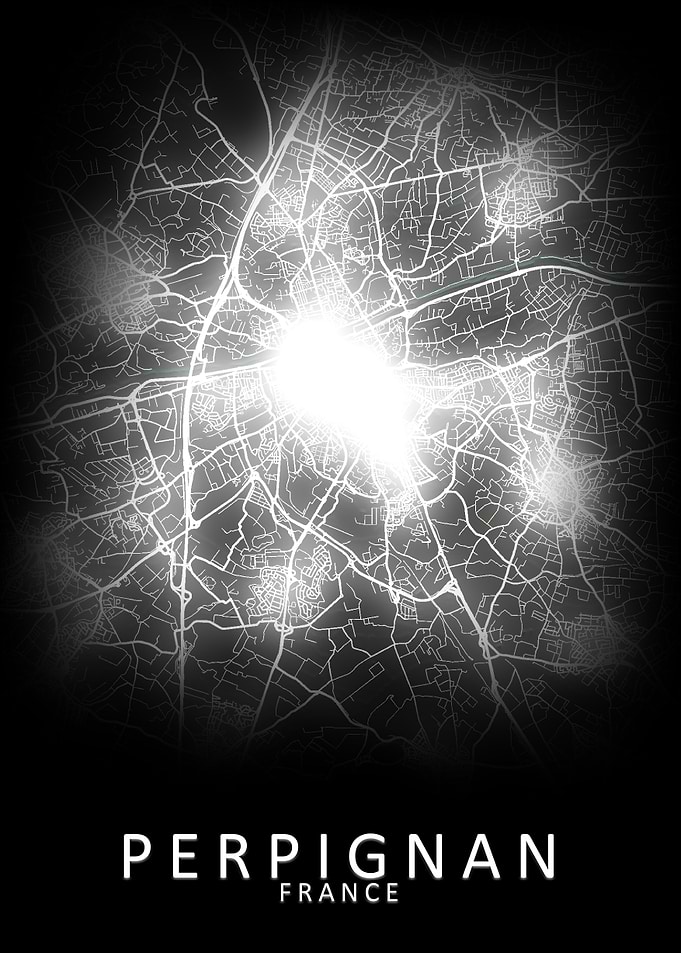 Perpignan France City Map