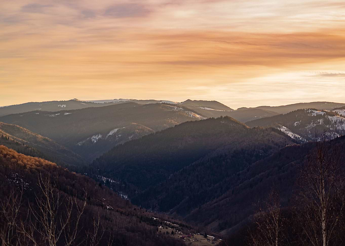 Mountain in the sun