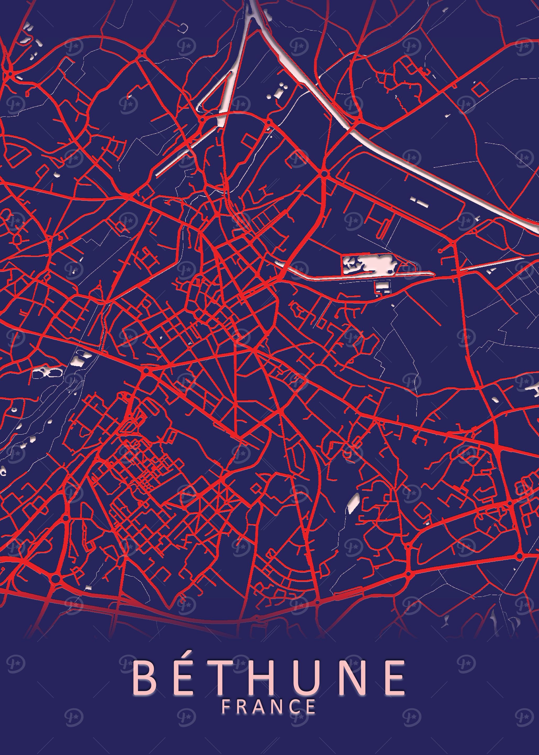 Bethune France City Map