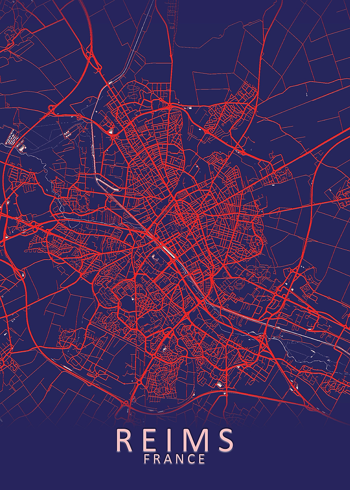 Reims France City Map