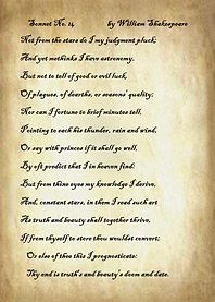 Sonnet 14 by Shakespeare