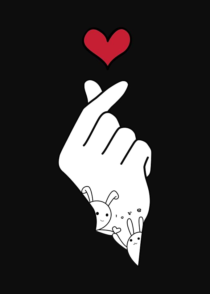 Fingerheart sign Saranghae