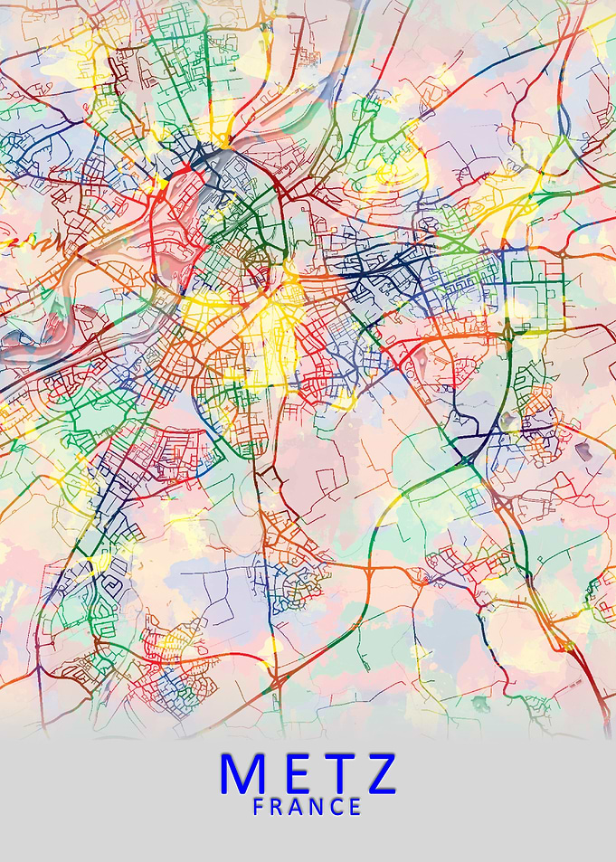Metz France City Map