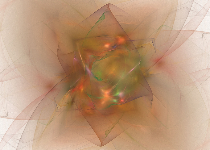 Folds In Muted Rainbow