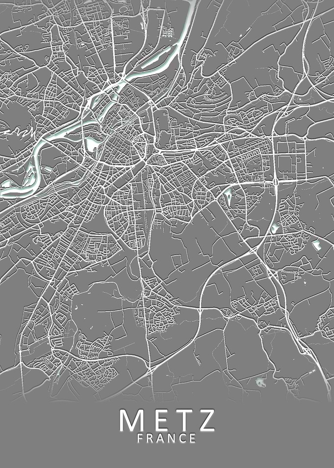 Metz France City Map