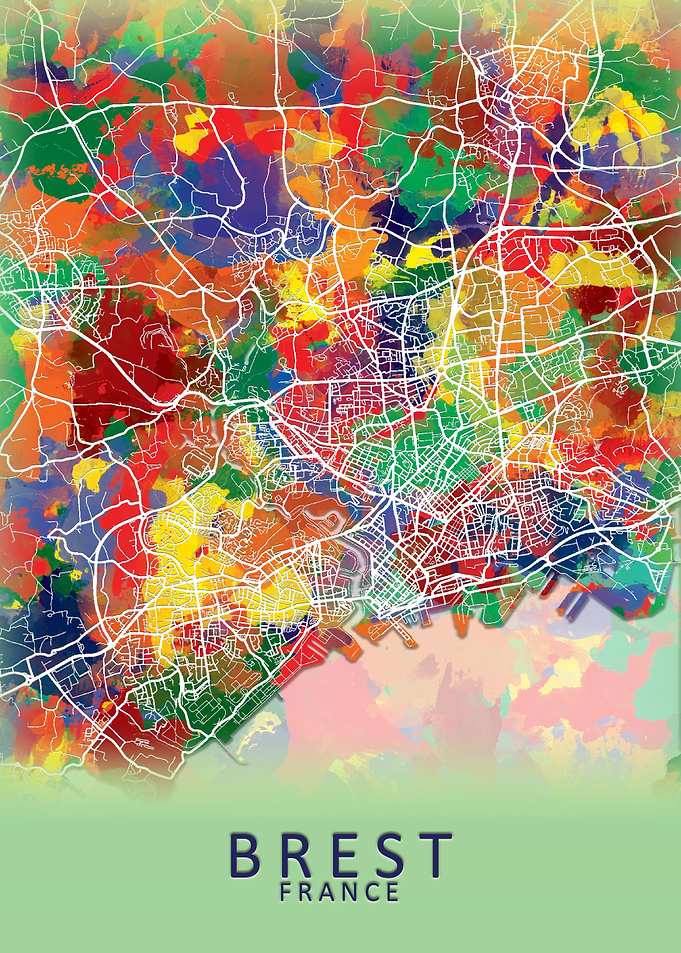 Brest France City Map