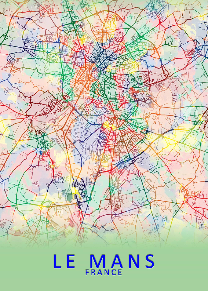 Le Mans France City Map