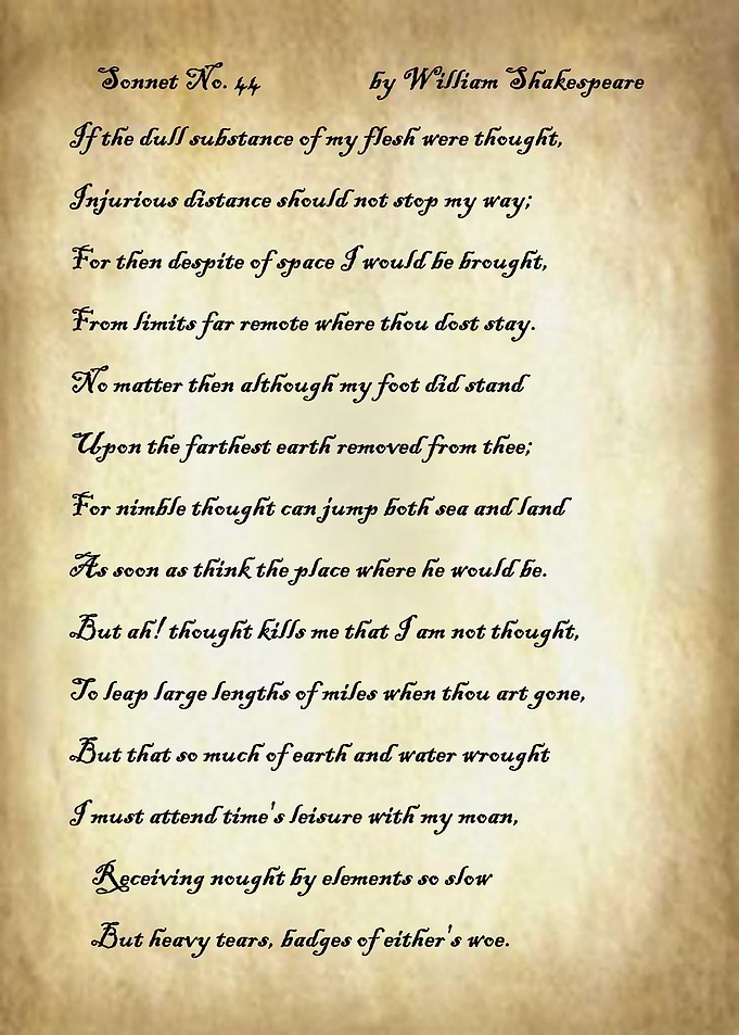 Sonnet 44 by Shakespeare