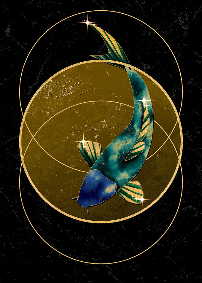 Jewel Fish on Art Deco 3b