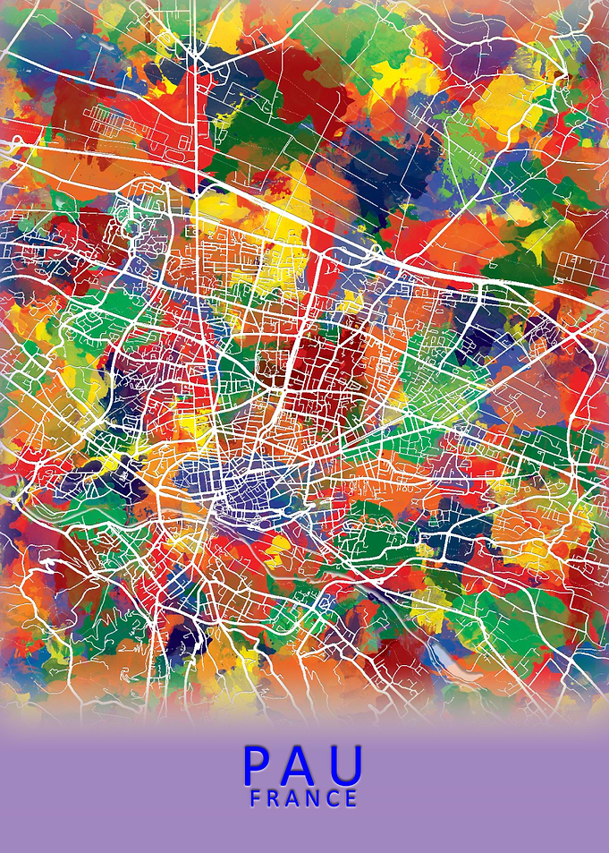 Pau France City Map