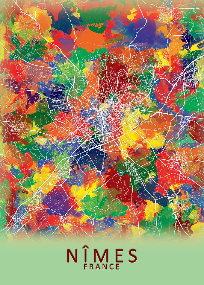 Nimes France City Map