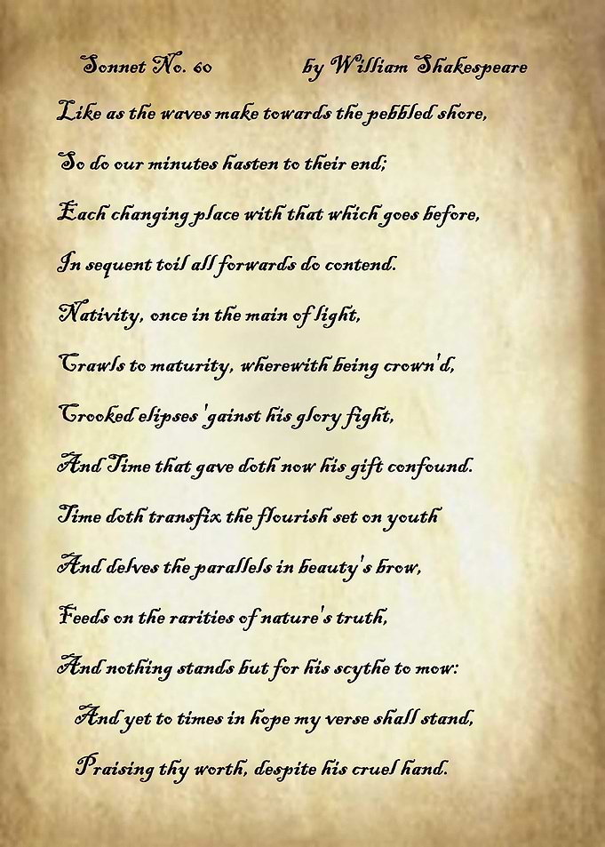 Sonnet 60 by Shakespeare