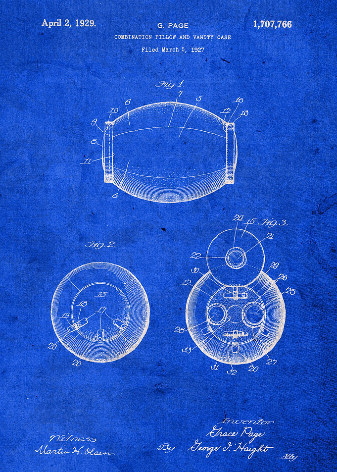 Pillow Vanity Case Patent
