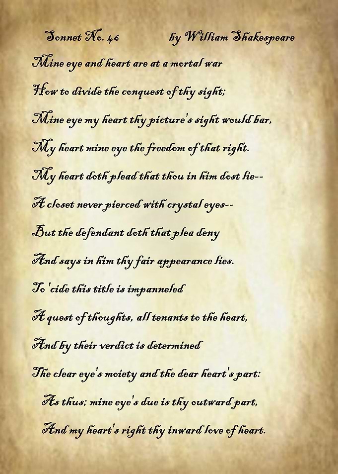 Sonnet 46 by Shakespeare